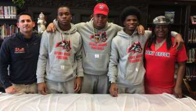 Football family: E-Hall trio goes from Flatbush to Stony Brook together