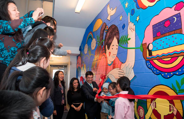Intra-mural! Students celebrate diversity, healthy habits on PS 310’s wall