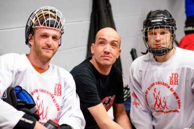 Charity hockey game helps blind kids