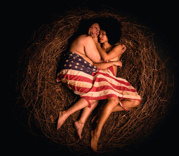 Naked nesting: Strip bare and crawl into a mound of twigs — for art!