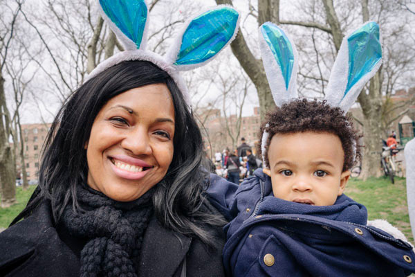 Bunny business! Tots hunt for Easter eggs in Fort Greene Park
