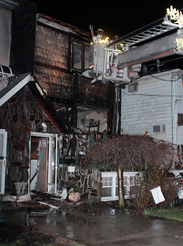 Flames erupt in Bergen Beach home