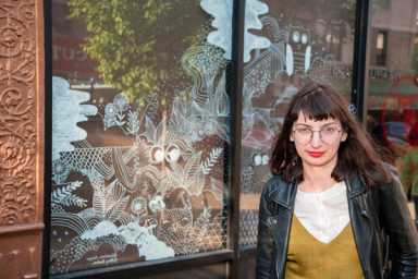 Bird eyes view: Art Walk features a glass half-full of owls