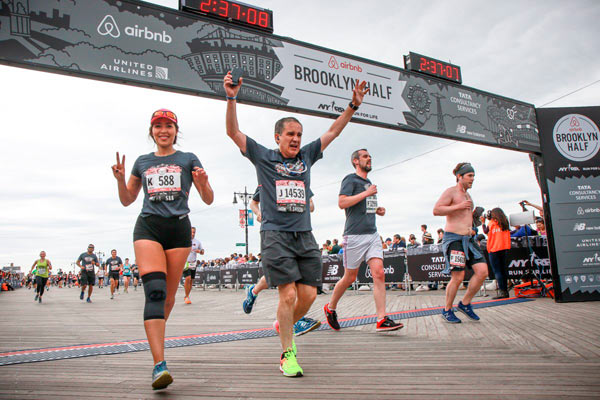 On the run! Brooklynites burn rubber in half marathon