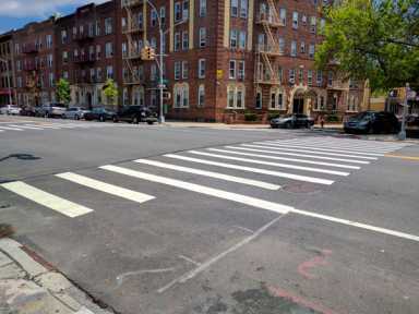 Crossed signals: Unfinished crosswalks used as makeshift (illegal) parking spots