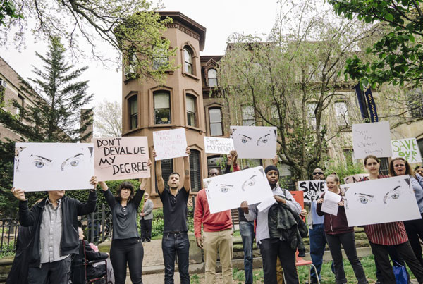 St. Joseph’s College students protest dismissal of director, direction of writing program