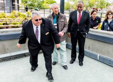 Time to get rolling! Marine Park bocce courts are open