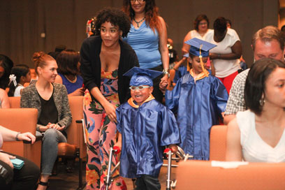 The graduates: Toddlers at Helen Keller Services for the Blind receive diplomas