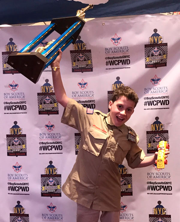 Need for speed: P’Slope Cub Scout named second-fastest NYC racer at world pinewood derby championship