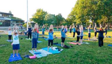 Namaste! Yoga in the park