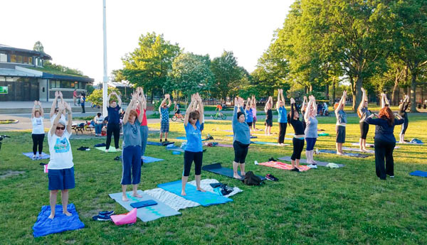 Namaste! Yoga in the park
