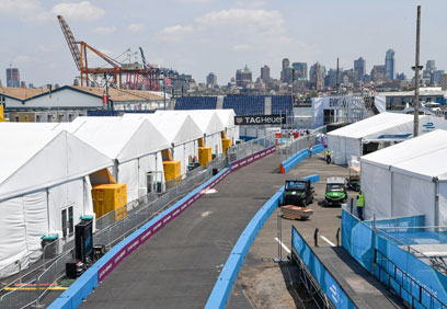 Race to completion: Formula E officials finish track, unpack cars ahead of weekend event