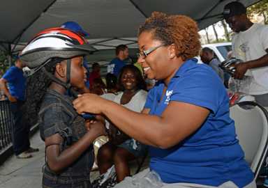 Get your free helmet at Canarsie Pier!