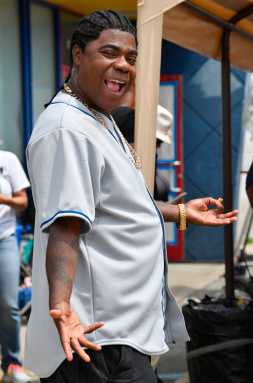 Funny coincidence! Our photographer catches Tracy Morgan filming in Brooklyn
