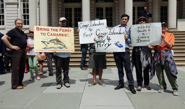 Bring us the boats: Pols and locals rally for ferry service to Coney Island and Canarsie