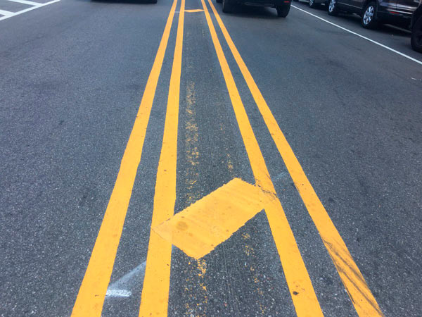Locals still confused by double-double yellow lines