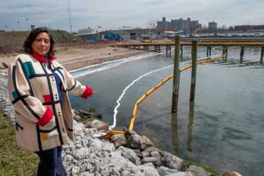 Oil spill in Gravesend Bay
