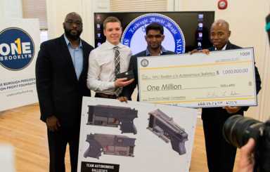 Sharp shooters: NYU students win $1-million prize for designing smarter firearm