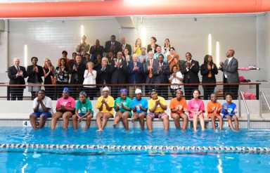 In the swim at the Thomas S. Murphy Clubhouse