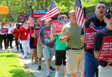Fighting mad: Veterans protest planned closure of hospital wing