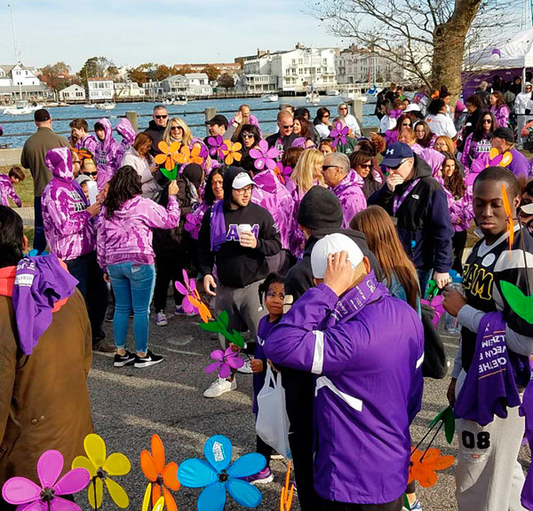 Wearing purple with a purpose at Walk to End Alzheimer’s