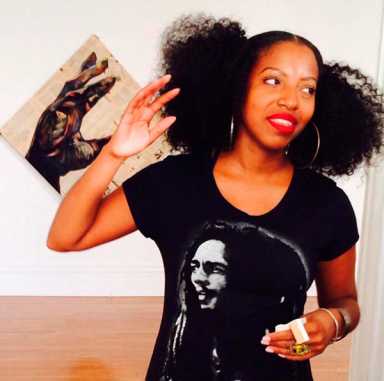 Painting Power: Artist shows Black Panther portrait at ‘Fake News’ exhibit