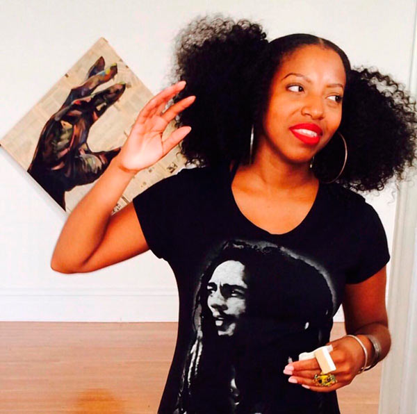 Painting Power: Artist shows Black Panther portrait at ‘Fake News’ exhibit