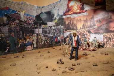A stranger manger: Williamsburg man designs apocalyptic crèche starring President Trump