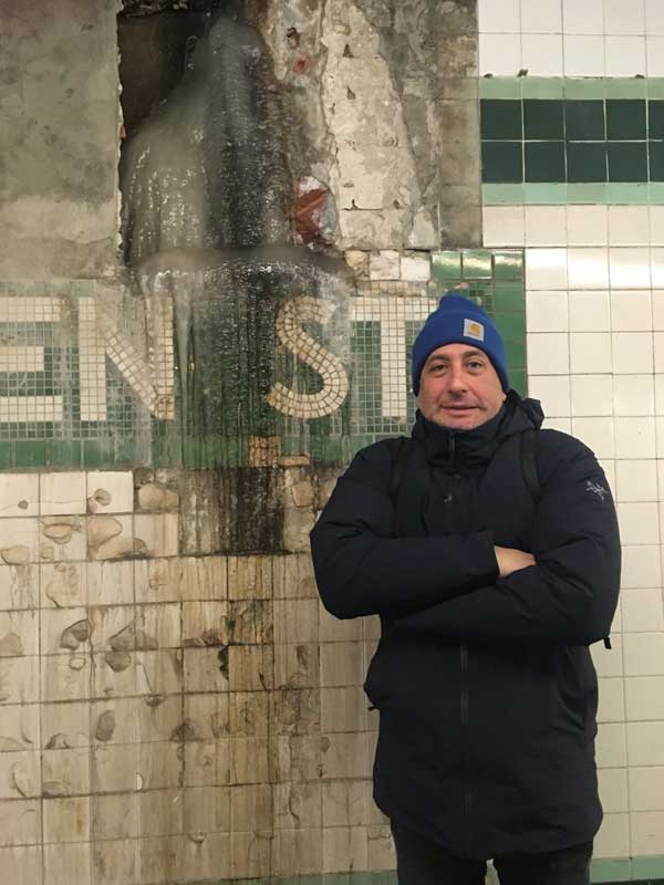 Tundra on the tracks: Small iceberg forms inside chasm in Bergen Street station wall