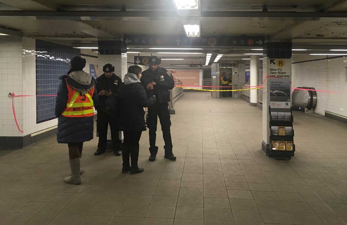 Update: Cops cuff teen after senior pushed onto subway tracks dies