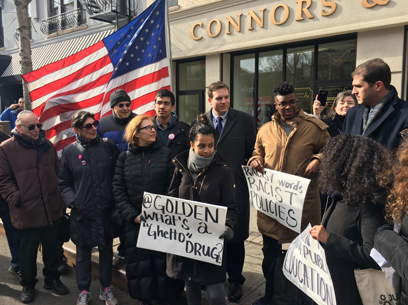 ‘That is racist’: Constituents protest Bay Ridge state pol’s ‘ghetto drug’ comment