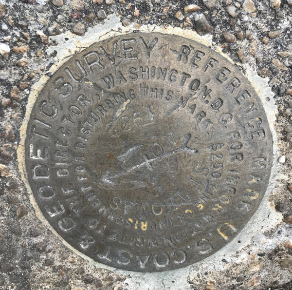 Curious geographic marker spotted in Marine Park