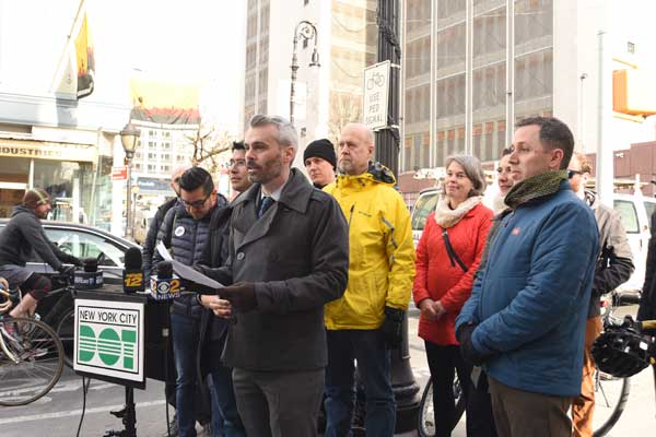 Leading the way: City kicks off program giving cyclists a head start at boro intersections