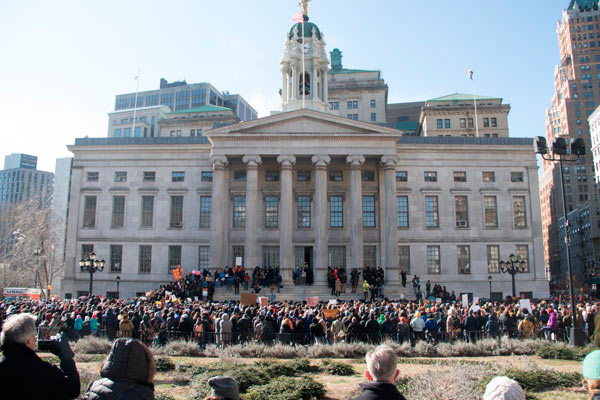 Youth in revolt: Students demand common-sense gun reform at walkouts across boro