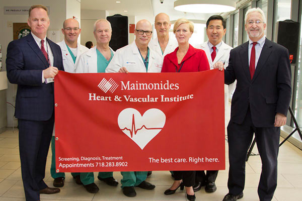 Raising the flag at Maimonides for National Heart Month
