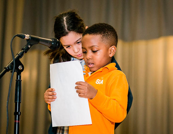 Youngsters mark Black History in poetry and song