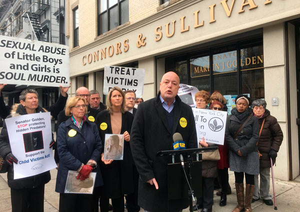 Locals call for Golden to support legislation protecting victims of child sex crimes