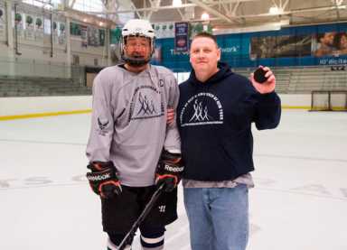 Marine Park hockey game benefits blind kids and their families