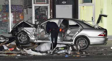 Police arrest man after three-car crash on Flatbush Avenue