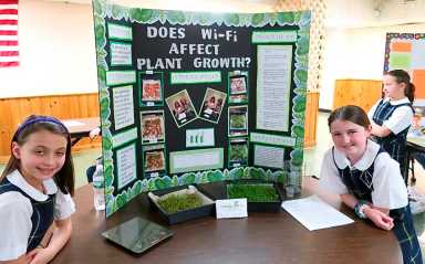 Science-minded students display skills at a STEM fair