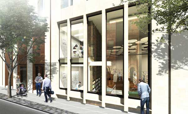 Outside in: Exterior carvings adorning old Bklyn Heights library will decorate rooms inside new facility
