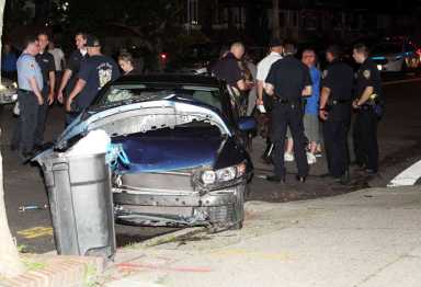 Five injured in Marine Park crash