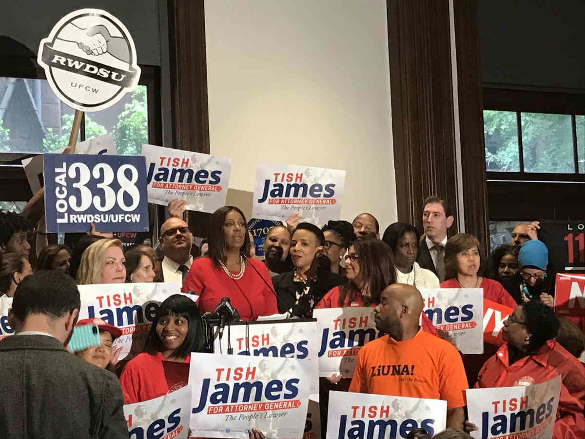 Public Advocate Tish James launches campaign for state attorney general