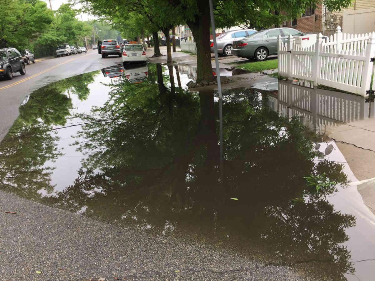 ‘Ponding’ submerges part of Avenue M