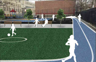 Feel-good fun zone: Slope school’s new playground will divert stormwater from sewers