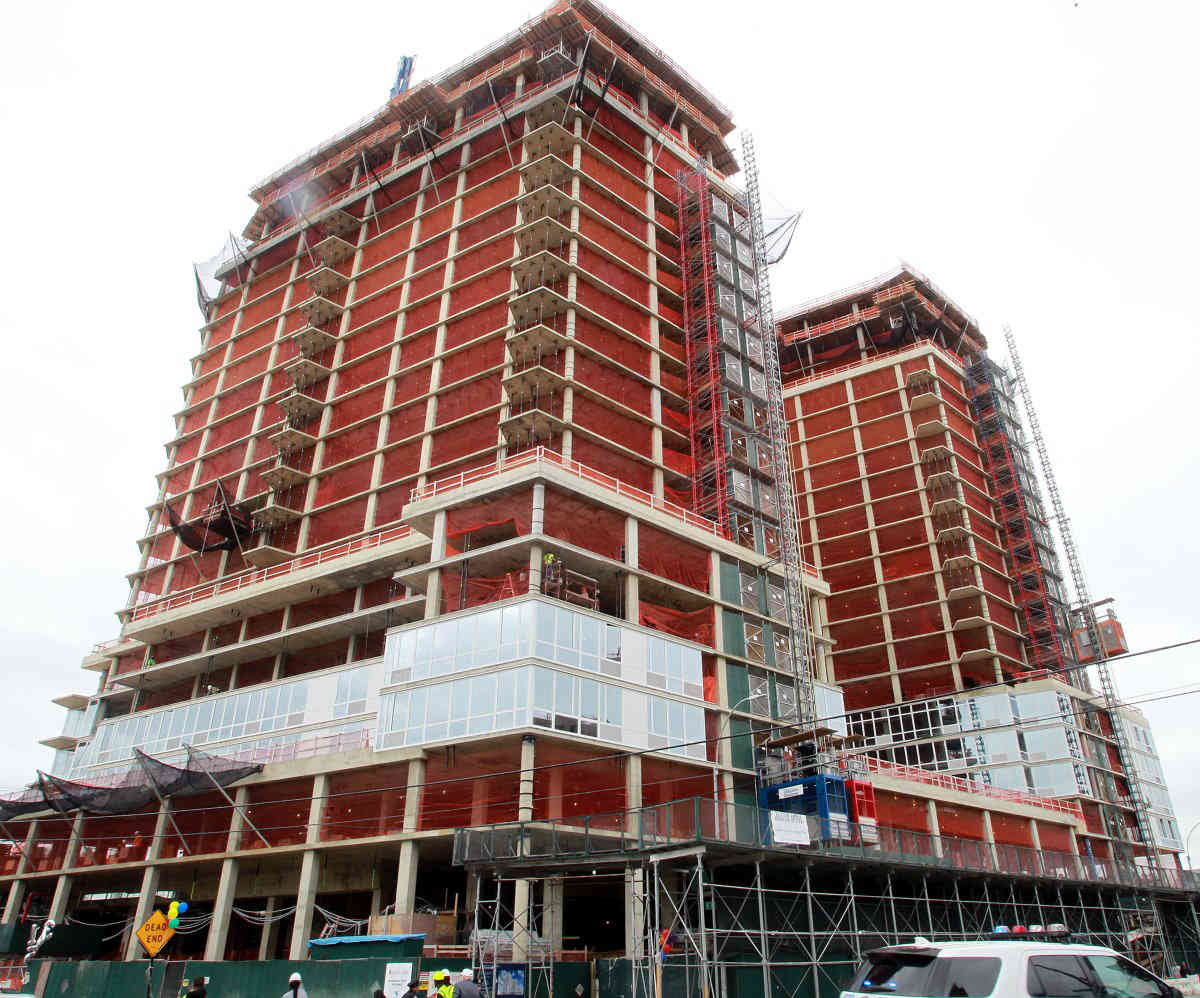 Dream on: Two-thirds of billionaire builder’s Coney towers topped out