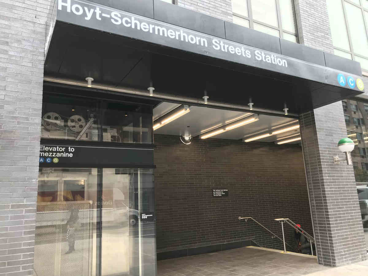 Going down! Elevator-equipped entrance debuts at Hoyt-Schermerhorn station