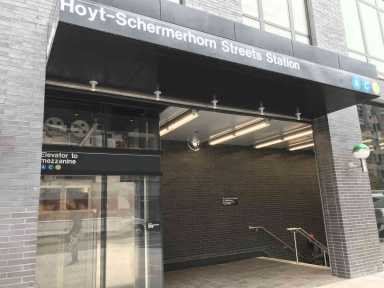 Going down! Elevator-equipped entrance debuts at Hoyt-Schermerhorn station