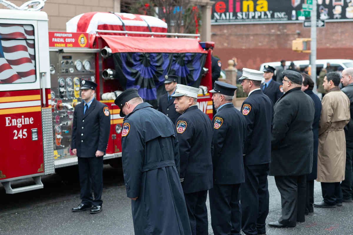 A hero’s farewell: Boro mourns Bravest killed on Belt Parkway at Sunset Park funeral