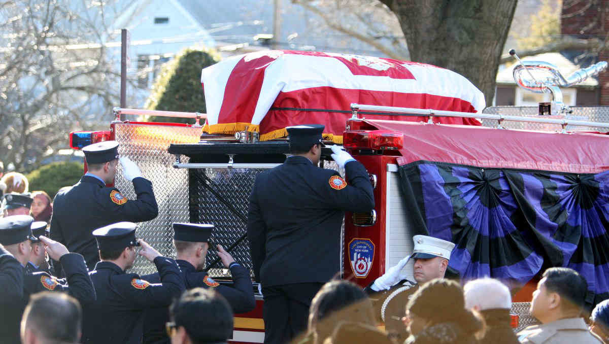 Goodbye to Bravest: Boro lays firefighter who fatally fell from Mill Basin Bridge to rest